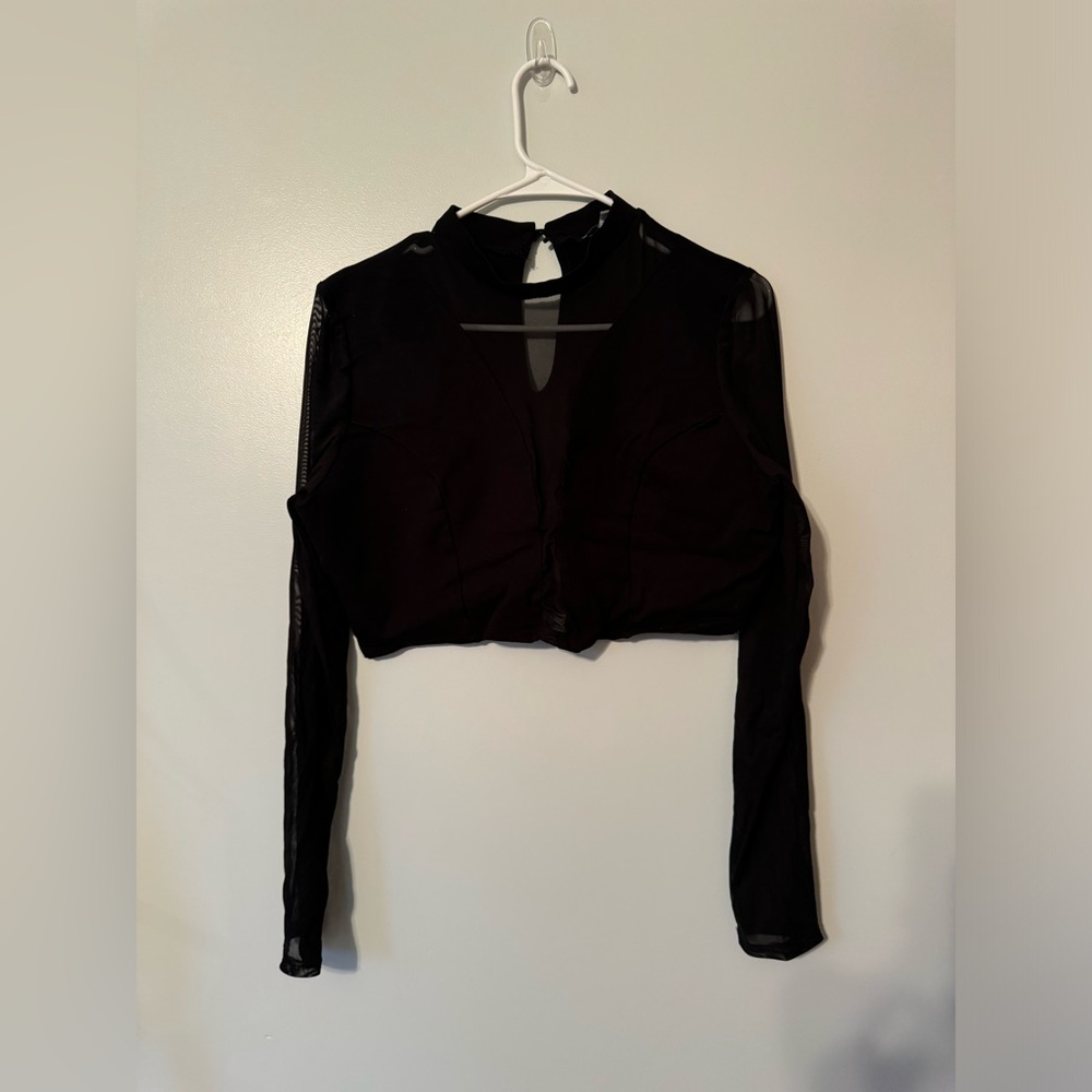 Charlotte Russe Black Lace See Through Crop Top, Never Worn